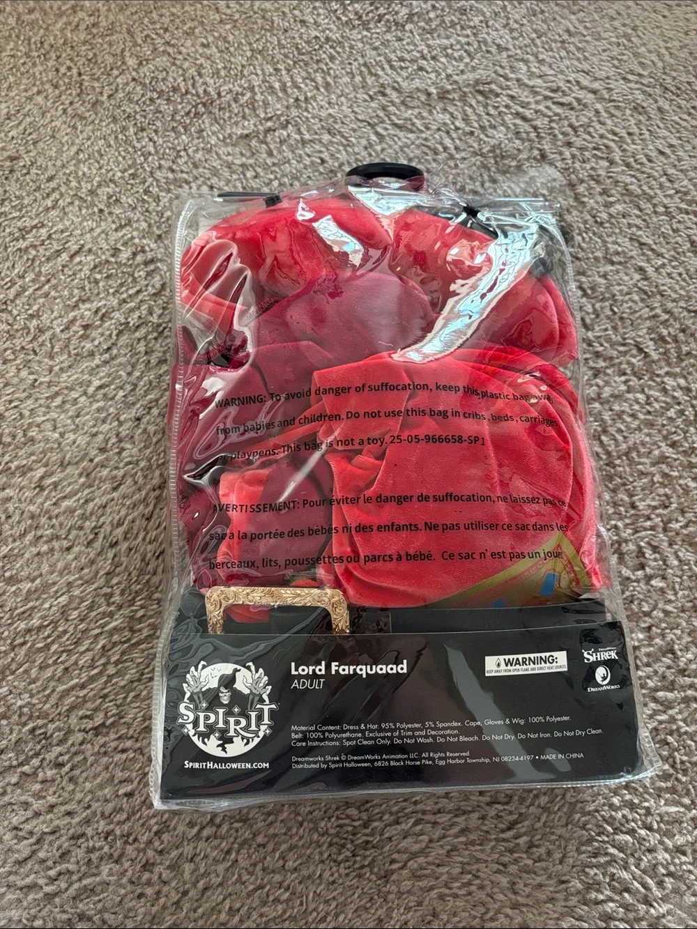 Lord Farquaad Red Adult Costume - Official - Picture 2 of 6